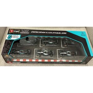 Burago 1:43 Scale Mercedes Benz Formula F1‎ Die Cast Racing Car 6-pack Set New